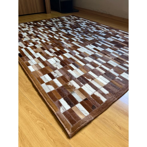 Tapete 1,5mx2,0m Marrom/Branco