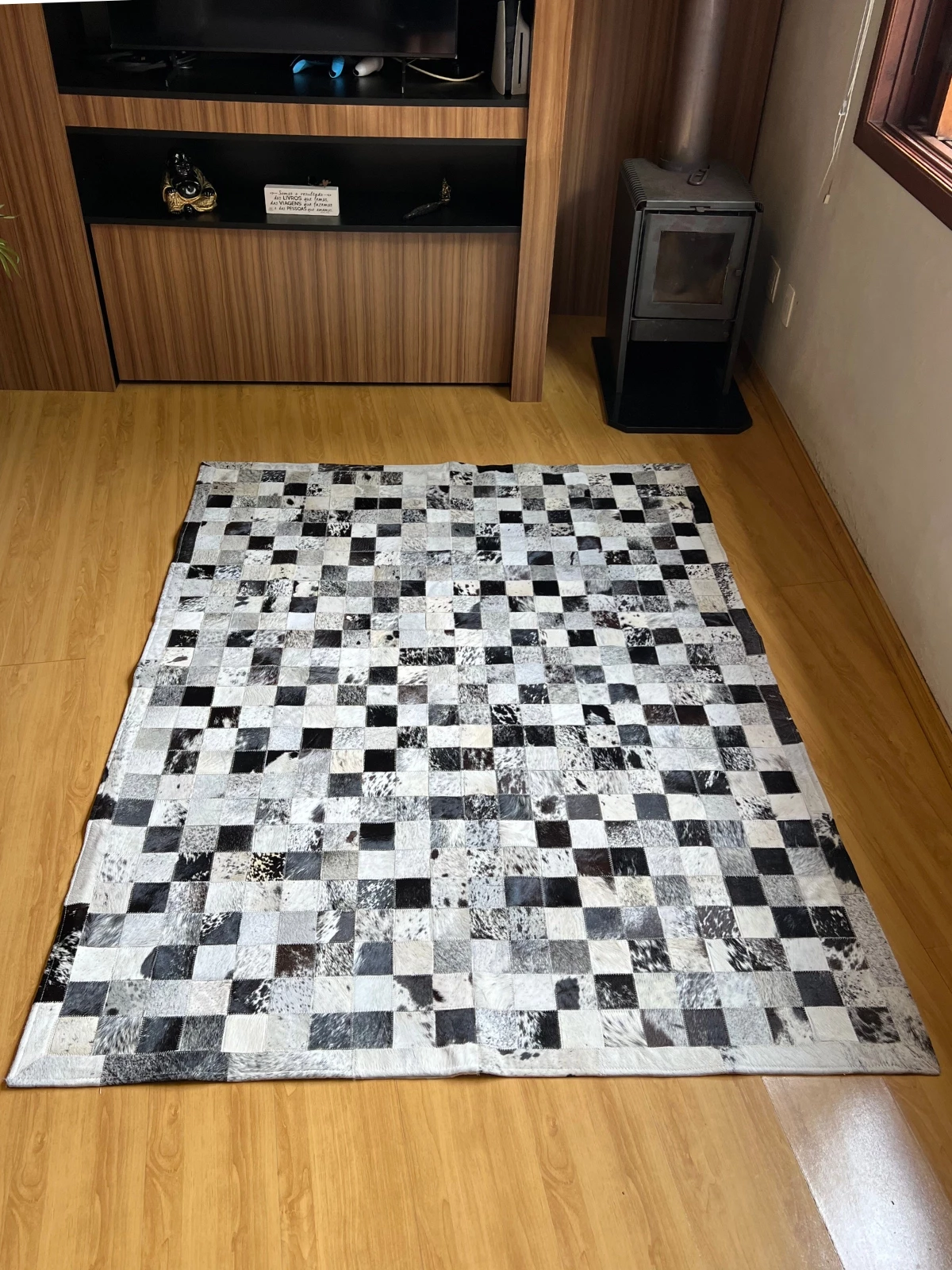 Tapete 1,5x2,0m Branco/Preto